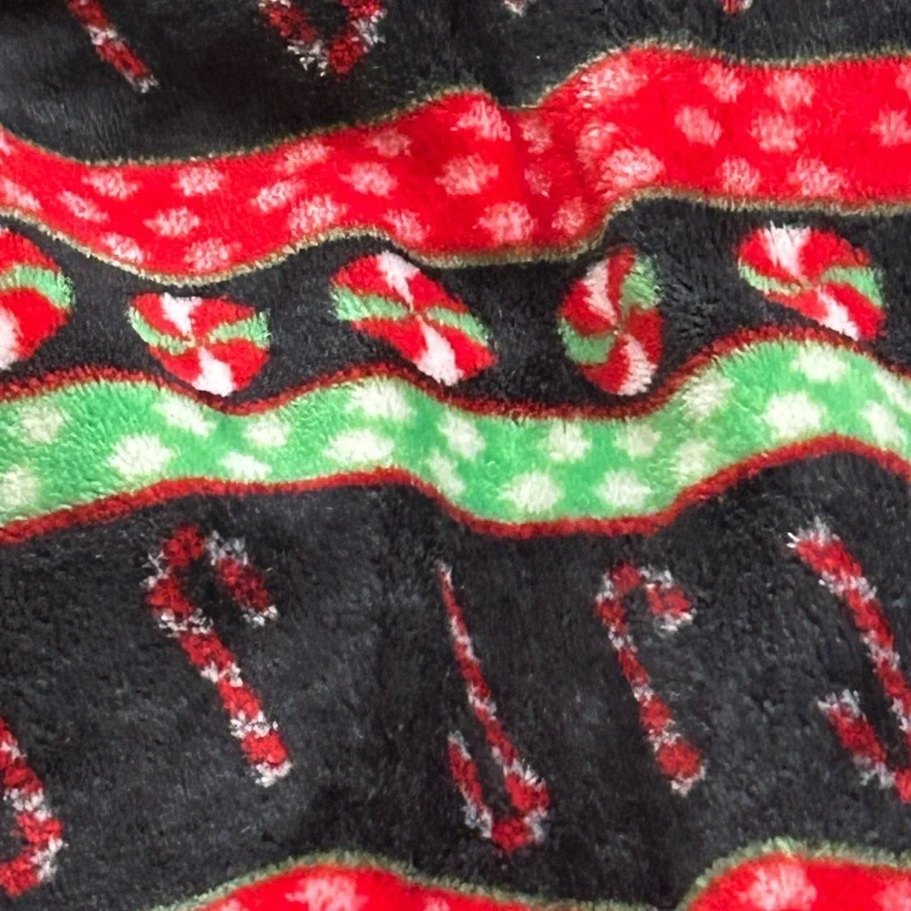 Not Tired Fleece Festive Candy Cane Pajama Pants Sz 1X